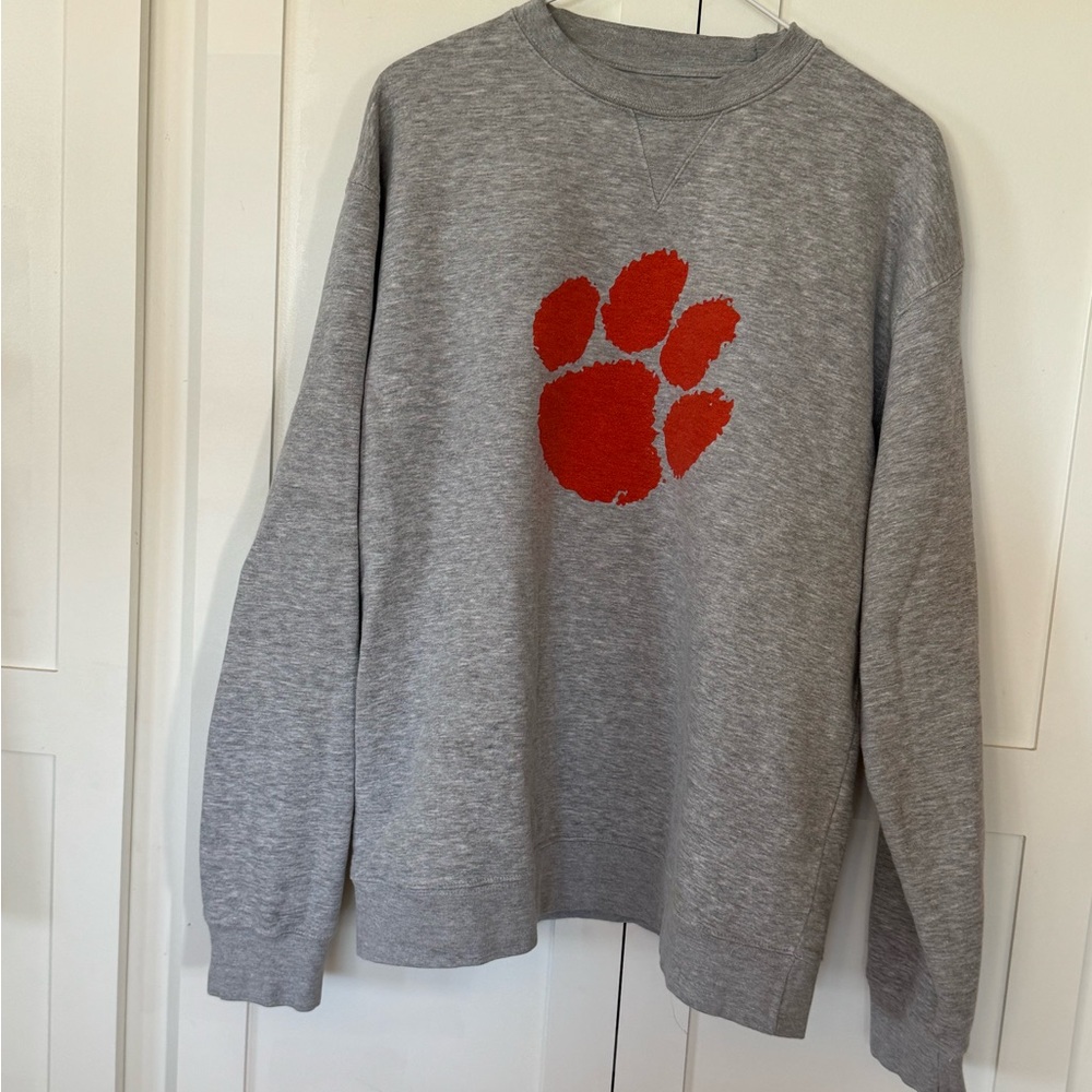 Clemson Tiger Gray Crewneck Sweatshirt by big Cotton — purchased at Tiger store